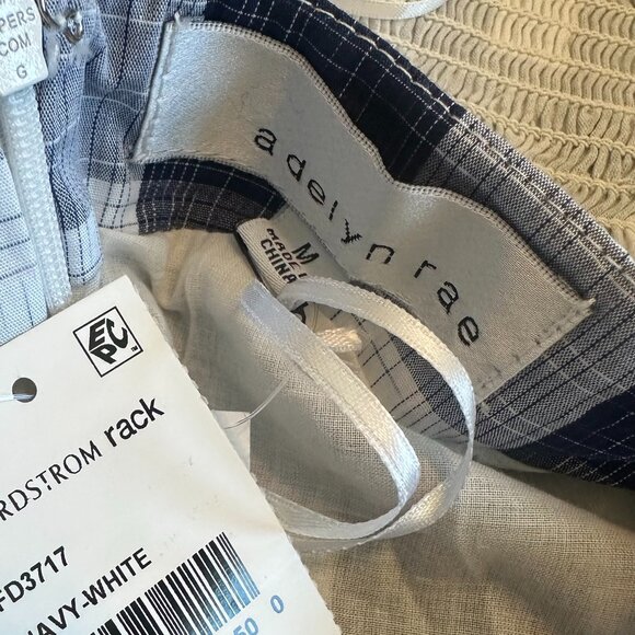 Adelyn Rae Off-Shoulder Gingham Plaid Dress Cutout Back A-Line Size Medium NWT - Picture 12 of 12